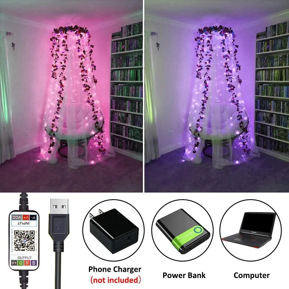 USB LED Christmas Tree String Lights